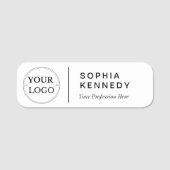 Name, Logo und Titel Namensschild (Vorderseite)