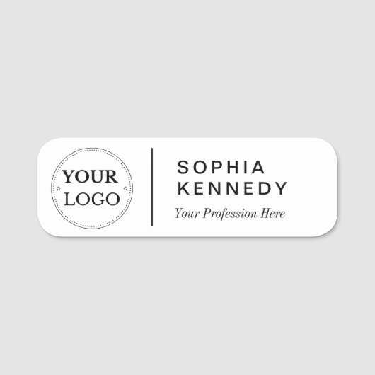 Name, Logo und Titel Namensschild (Vorderseite)