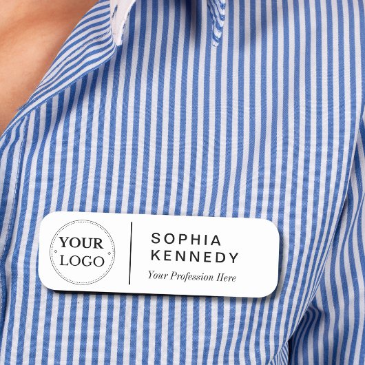 Name, Logo und Titel Namensschild