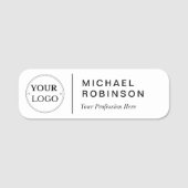 Name, Logo und Titel Namensschild (Vorderseite)