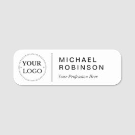 Name, Logo und Titel Namensschild