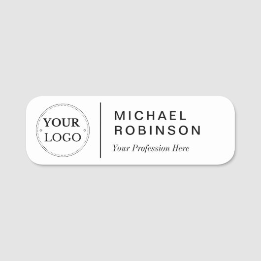 Name, Logo und Titel Namensschild (Vorderseite)