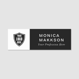 Name, Logo und Titel Namensschild