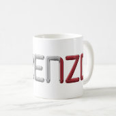 Name Lorenzo Italienische Flaggenfarben Typografie Kaffeetasse (VorderseiteRechts)