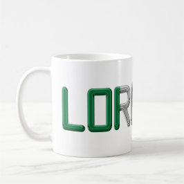 Name Lorenzo Italienische Flaggenfarben Typografie Kaffeetasse