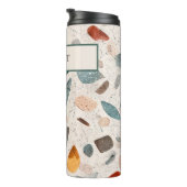 Name, Lrg Glass Chips Mosaic Terrazzo Muster 12oz Thermosbecher (Nach rechts gedreht)
