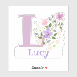 Name Lucy mit dem Letter L Aufkleber Ausschnitt