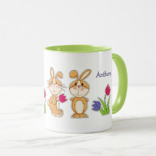 Name-lustige Osterhasen-Geschenk-Tassen Tasse