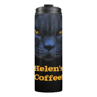 Name-lustiger Querkatzen-Kaffee Thermosbecher