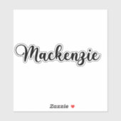 Name Mackenzie - Handgeschriebene Kalligrafie Aufkleber (Blatt)