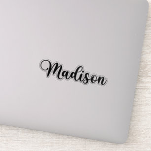 Name Madison - Handgeschriebene Kalligrafie Aufkleber