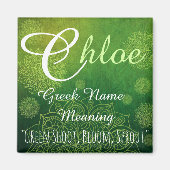 Name Magnet: Chloe, Sprout, Bloom Magnet (Vorne)