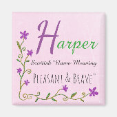 Name Magnet: Harper, Pleasant & Brave Magnet (Vorne)