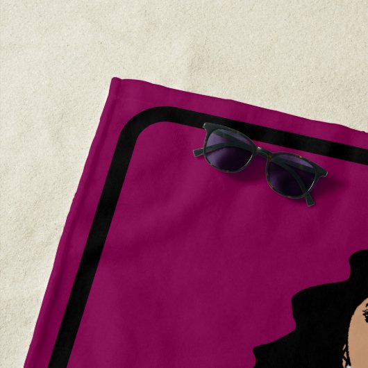 Name Majorette/Dancer Beach Towel (Fuchsia) 3 Strandtuch (Beispiel)