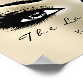 Name Makeup Beauty Studio Lashes Salon Ivory Poster (Ecke)