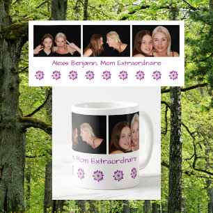 Name Mama Extraordinaire Best Mama Ever + 3 Fotos Kaffeetasse