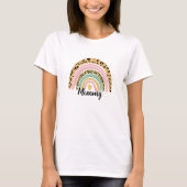 Name Mama Mommy Grandma Boho Rainbow Matching T-Shirt (Vorderseite)