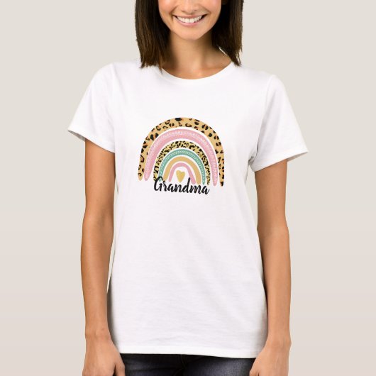 Name Mama Mommy Grandma Boho Rainbow Matching T T-Shirt (Vorderseite)