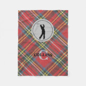 Name Man Golfer Royal Stewart Tartan Kariert Fleecedecke (Vorderseite)