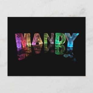 Name Mandy in 3D Lights (Foto) Postkarte