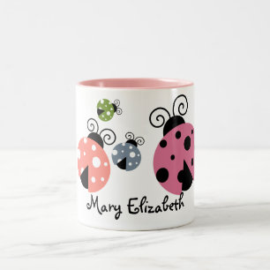 Name-Marienkäfer-Kaffee-Tasse Zweifarbige Tasse