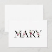 Name Mary Dankeskarte (Vorne/Hinten)