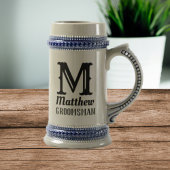 Name Masculine Mit Monogramm Classic Hochzeiten Sc Bierglas