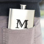 Name Masculine Mit Monogramm Classic Hochzeiten Sc Flachmann (Beispiel)