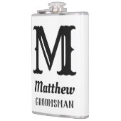 Name Masculine Mit Monogramm Classic Hochzeiten Sc Flachmann (Links)