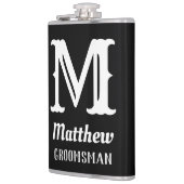 Name Masculine Mit Monogramm Classic Hochzeiten Sc Flachmann (Links)