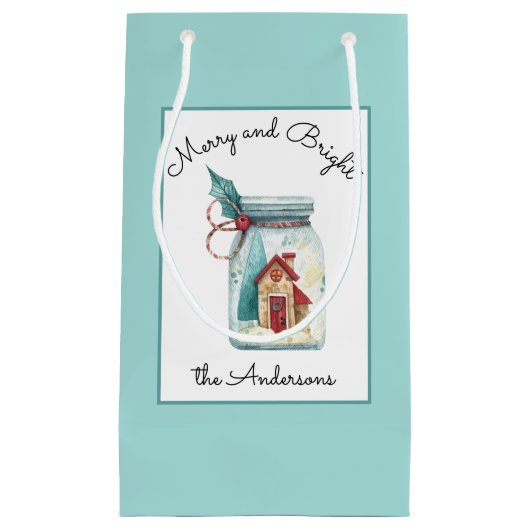 Name, Mason Jar Magic House, Merry & Bright, Kleine Geschenktüte (Vorderseite)