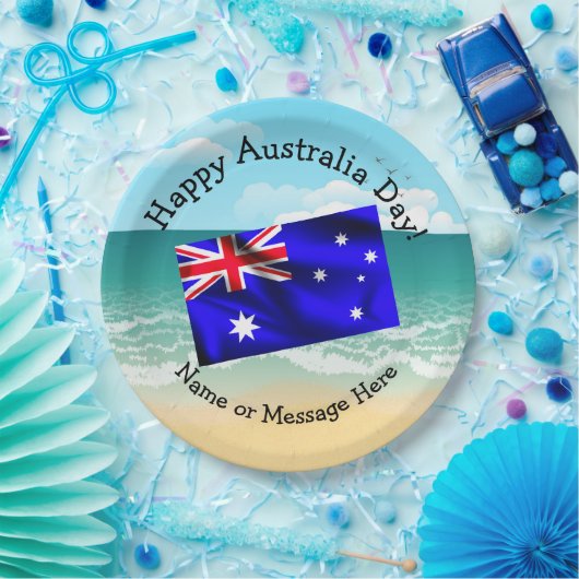 Name Matching Australia Day 9" Pappteller (Party)