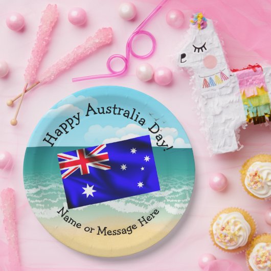 Name Matching Australia Day 9" Pappteller (Party)