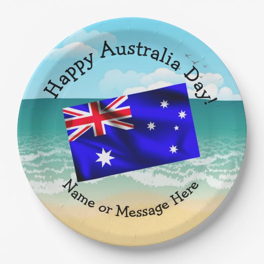 Name Matching Australia Day 9" Pappteller (Vorderseite)