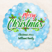 Name Matching Mercury Blue Paper Coast Untersetzer (Vorderseite)