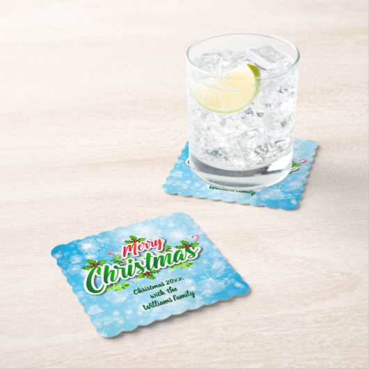 Name Matching Mercury Blue Paper Coast Untersetzer (Vor Ort)