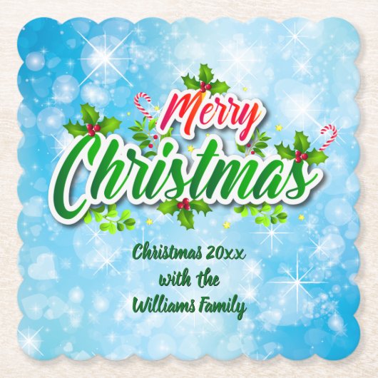 Name Matching Mercury Blue Paper Coast Untersetzer (Vorderseite)