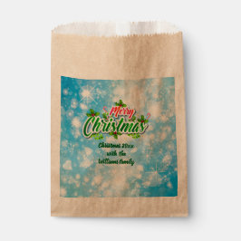 Name Matching Merry Christmas Blue Fevor Bag hinzu Geschenktütchen