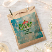 Name Matching Merry Christmas Blue Fevor Bag hinzu Geschenktütchen (Ausgeschnitten)