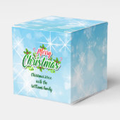 Name Matching Merry Christmas Blue Gevor Box hinzu Geschenkschachtel (Vorderseite)