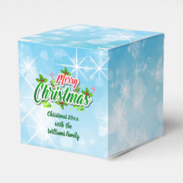 Name Matching Merry Christmas Blue Gevor Box hinzu Geschenkschachtel