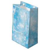 Name Matching Merry Christmas Blue Kleines Geschen Kleine Geschenktüte (Rückseite Schrägansicht)