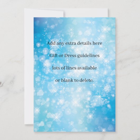 Name Matching Merry Christmas Blue Party Invit hin Einladung (Rückseite)