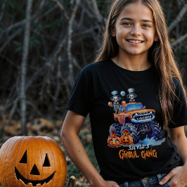 Name Matching Monster Truck Ghoul Gang Halloween T-Shirt