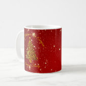 Name Matching Set Weihnachten Red Gold Tree Star h Kaffeetasse (Vorderseite Links)