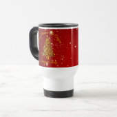 Name Matching Set Weihnachten Red Gold Tree Star h Reisebecher (Vorderseite Links)
