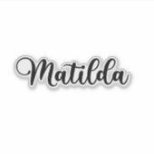 Name Matilda - Handgeschriebene Kalligrafie Aufkleber (Vorderseite)