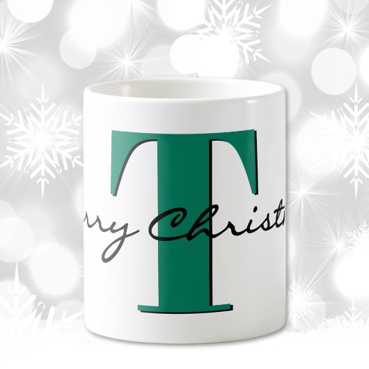 Name, May Emerald Green | Frohe Weihnachten Kaffeetasse