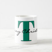 Name, May Emerald Green | Frohe Weihnachten Kaffeetasse (Mittel)