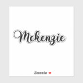 Name Mckenzie - Handgeschriebene Kalligrafie Aufkleber (Blatt)